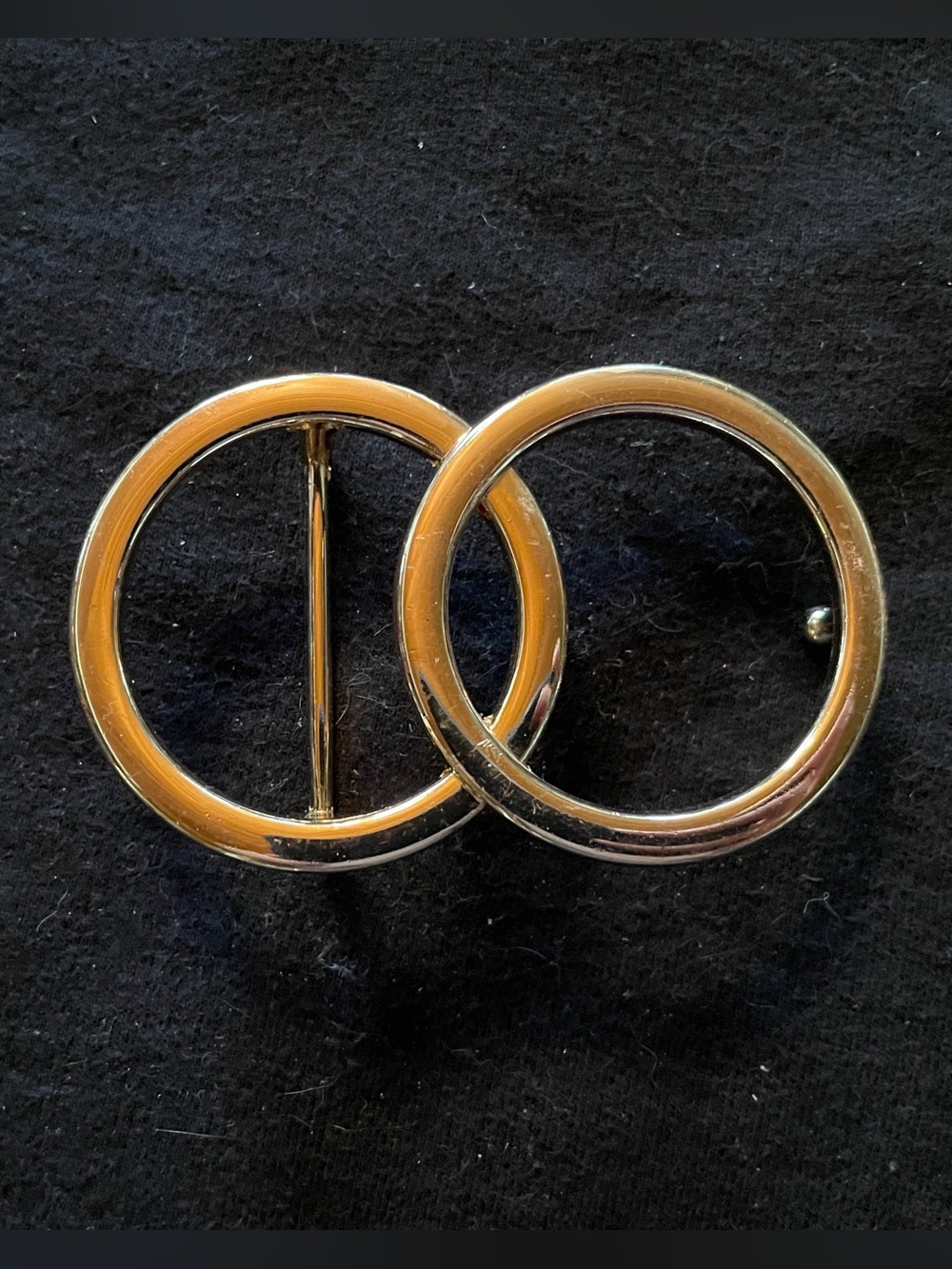 Vintage Double Gold Circle Belt Buckle